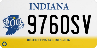 IN license plate 976OSV