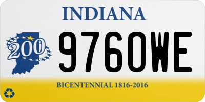 IN license plate 976OWE