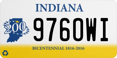 IN license plate 976OWI