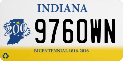IN license plate 976OWN