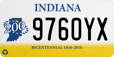 IN license plate 976OYX