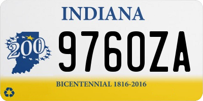 IN license plate 976OZA