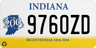 IN license plate 976OZD