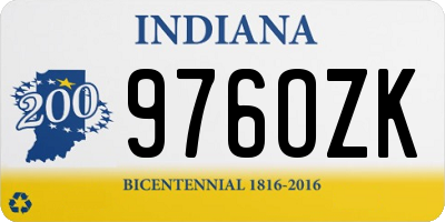 IN license plate 976OZK