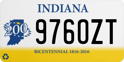 IN license plate 976OZT
