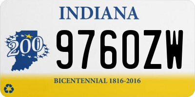 IN license plate 976OZW