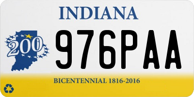 IN license plate 976PAA