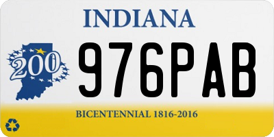 IN license plate 976PAB