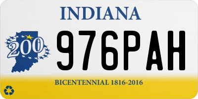 IN license plate 976PAH