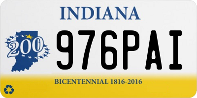 IN license plate 976PAI