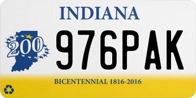 IN license plate 976PAK
