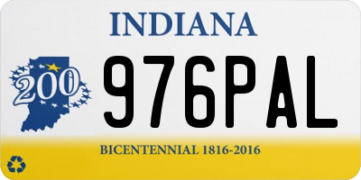 IN license plate 976PAL