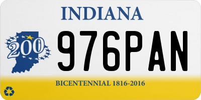 IN license plate 976PAN