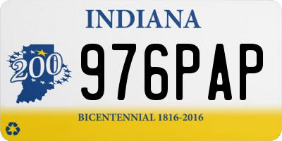 IN license plate 976PAP