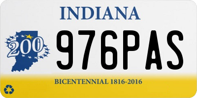 IN license plate 976PAS