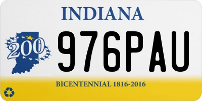 IN license plate 976PAU