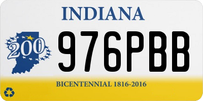 IN license plate 976PBB