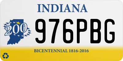 IN license plate 976PBG