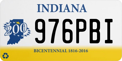 IN license plate 976PBI