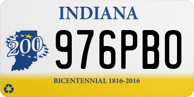 IN license plate 976PBO