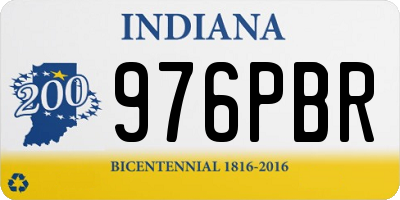 IN license plate 976PBR