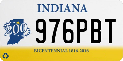 IN license plate 976PBT