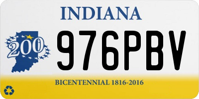 IN license plate 976PBV