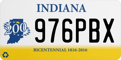 IN license plate 976PBX