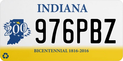 IN license plate 976PBZ