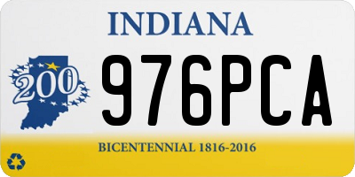 IN license plate 976PCA