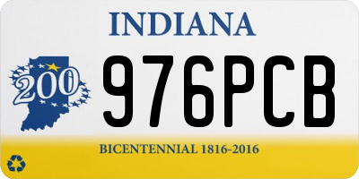 IN license plate 976PCB