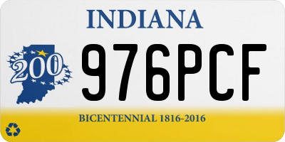 IN license plate 976PCF