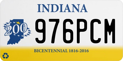 IN license plate 976PCM