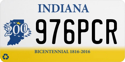 IN license plate 976PCR