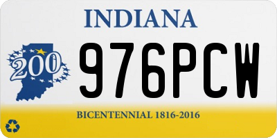 IN license plate 976PCW