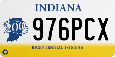 IN license plate 976PCX
