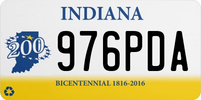 IN license plate 976PDA