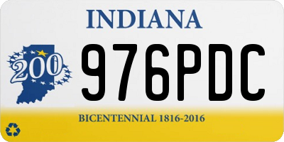 IN license plate 976PDC