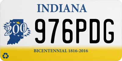 IN license plate 976PDG
