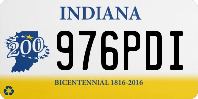 IN license plate 976PDI