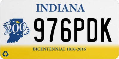 IN license plate 976PDK