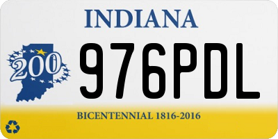 IN license plate 976PDL