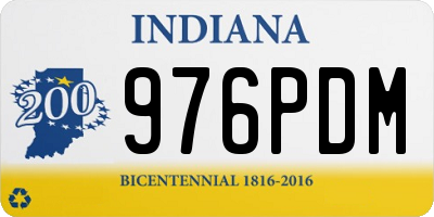 IN license plate 976PDM