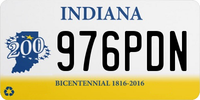 IN license plate 976PDN