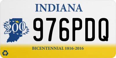 IN license plate 976PDQ