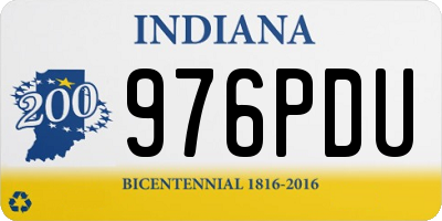 IN license plate 976PDU