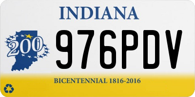 IN license plate 976PDV
