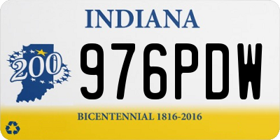 IN license plate 976PDW