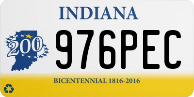 IN license plate 976PEC