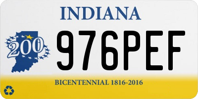 IN license plate 976PEF